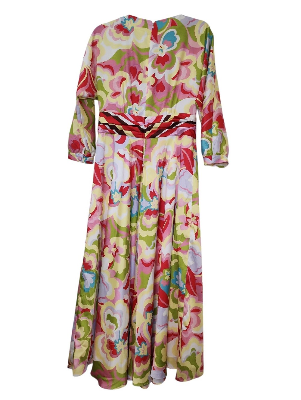Rickie Freeman by Teri Jon Women's Yellow Floral V-Neck Dress Size 8 - Picture 5 of 15
